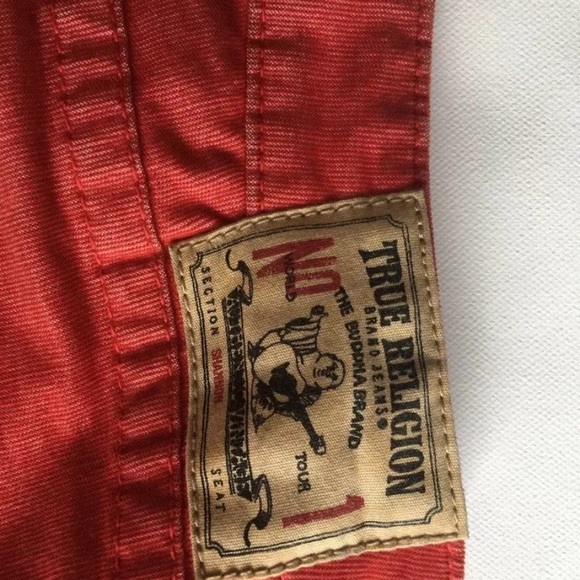 True Religion Corduroy skinny pants red SZ 28 - Picture 10 of 12